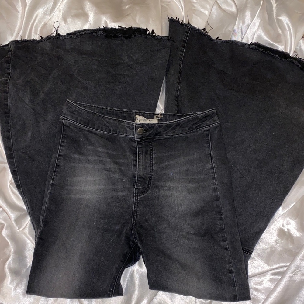 Size 29 free people black flare jeans never worn